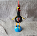 Rustic Portuguese Folk Art Wooden Rooster