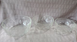 Set of 3 Heavy Clear Glass Nesting Bowls