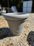 Faux Cement Plastic Planter w/Some Dirt (three available, priced separately)