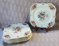 Set of 6 Hutschenreuther Selb Bavaria Floral Salad Plates