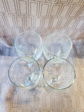 Set of 4 Clear Glass Wine Glasses