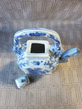 Vintage Blue and White Octagonal Teapot