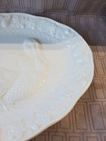 White Ceramic Turkey Platter