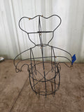 15" Wire Teddy Bear Plant Form