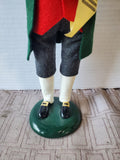Byers' Choice Carolers Colonial Williamsburg Signed "Man Holding Lantern and Music Sheet" Figurine