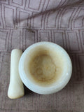 Small White Stone Mortar and Pestle