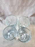 Set of 4 Heavy Italian Clear Glass Bullet Brunch Glasses (2 SETS AVAILABLE PRICED INDIVIDUALLY AT $28 EACH)