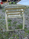 Square Patio Table w/Glass Top and Two Chairs (no cushions)