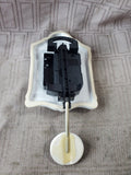 Small Hand Painted Ceramic Pendulum Wall Clock WORKS