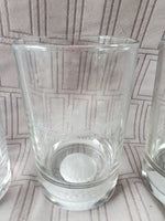 Set of 3 Colonial Williamsburg Golden Horseshoe Golf Club Whiskey Glasses