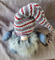 Stuffed Gnome with Posable Christmas Hat Doorstop