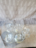 Set of 5 Signed Crystal Wine Goblets