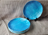 Set of 5 222 Fifth Blue Melamine Dinner Plates