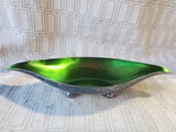 Wallace Green Enamel Silverplate Bowl