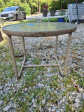 Round Aluminum Patio Side Table w/ Glass Top (two available, priced separately)