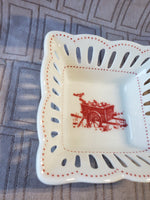 (D) Andrea by Sadek Colonial Williamsburg "Winter Homestead" Trinket Dish