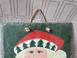 Slate Santa "Welcome" Wall Plaque
