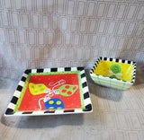 2 Piece MSC Ceramic Dish Lot