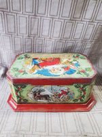 Tin Christmas Cookie Container