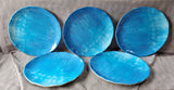 Set of 5 222 Fifth Blue Melamine Dinner Plates