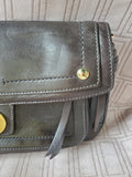 Coach Legacy Hamptons Lindsey Black Turnlock Large Leather Wristlet No. D0893-12450