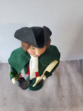 Byers' Choice Carolers Colonial Williamsburg Signed "Man Holding Lantern and Music Sheet" Figurine