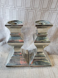Pair of Metal Tapered Candlesticks