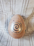 (A) Carved Stone Egg Figurine