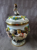 Italian Made Capodimonte Cherub Candy Dish