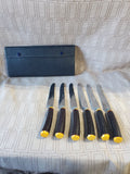 Set of 6 Burns Mfg. Stainless Steel Serated Steak Knives