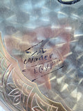Signed Brass Egyptian Pharoah Wall Plate
