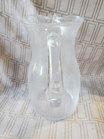 Heavy Clear Glass Pitcher