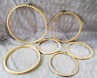 Lot of Wooden Embroidery Hoops