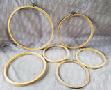 Lot of Wooden Embroidery Hoops