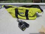 Ryobi Canvas Tool Storage Bag and 18v Battery Charger ONLY (no battery)