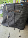 Trio of Black Wrought Iron Plant Stands