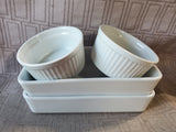 4 Piece Small Ceramic Baking Dish Lot