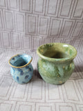 Pair of Small Glazed Pottery Vases