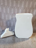 White Ceramic Wall Pocket with Decorative Spigot