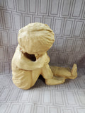 Signed Dave Grossman "Contemplating Boy" Sculpture