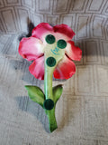 Porcelain Pink Flower Figurine