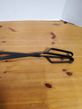 Black Metal Fireplace Scissor Tongs