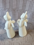 Pair of Royal Copenhagen White Angel Figurines