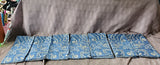 Lot of 13 Pier 1 Blue Paisley Napkins