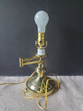 Vintage Brass Swing Arm Table Lamp WORKS