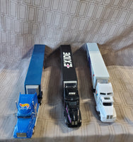 Lot of 3 Toy Racing Team Transport Trailers