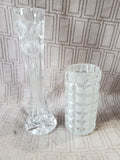Pair of Clear Glass Bud Vases