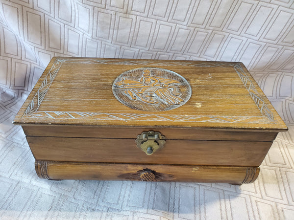 Vintage Wooden Jewelry Box