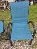 Teal Lightweight Three Piece Outdoor Set w/folding Side Table