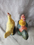 Pair of Hen and Rooster Figurines (A)